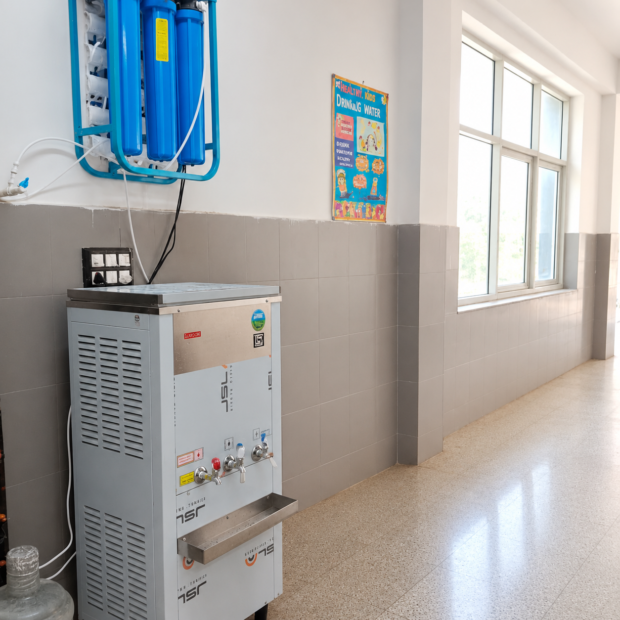 Drinking water and clean school washroom facilities