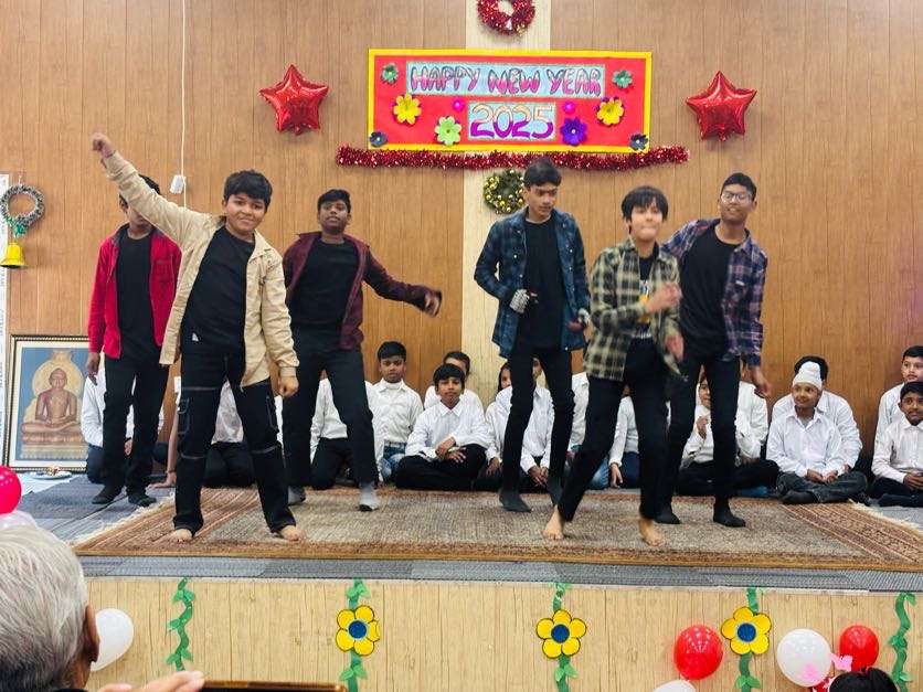 Students performing together on stage