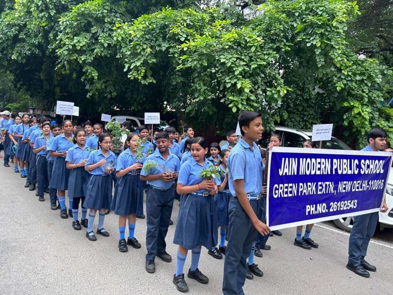 Students gathered for a school assembly